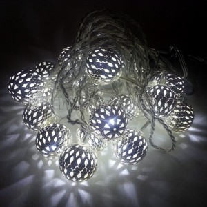 EMOS 20 LED, 3 m, 1 W, Vánoční osvětlení - řetěz metal ball, IP 20, CW