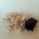 20 LED, 3 m, 1 W, Vánoční osvětlení - řetěz metal ball, IP 20, CW